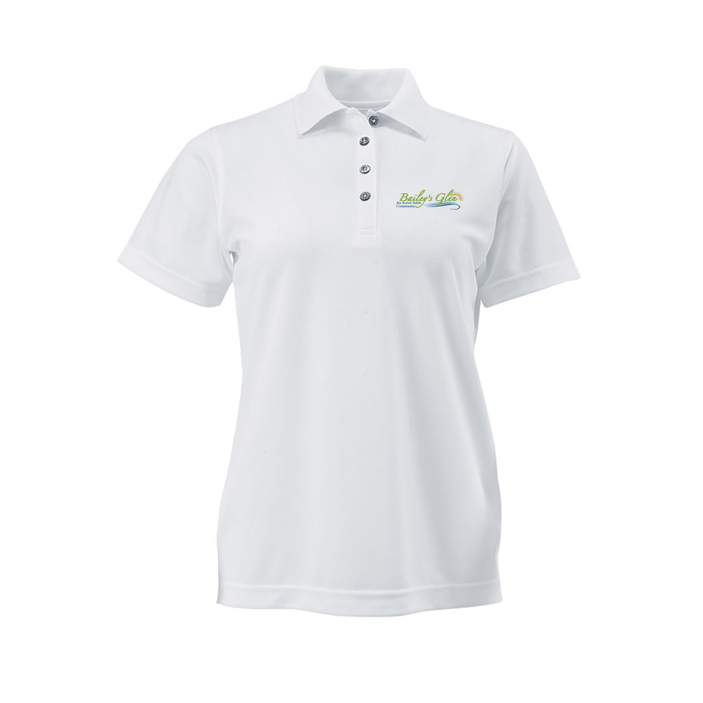 Bailey's Glen - Ladies Saratoga Mesh Polo (White)