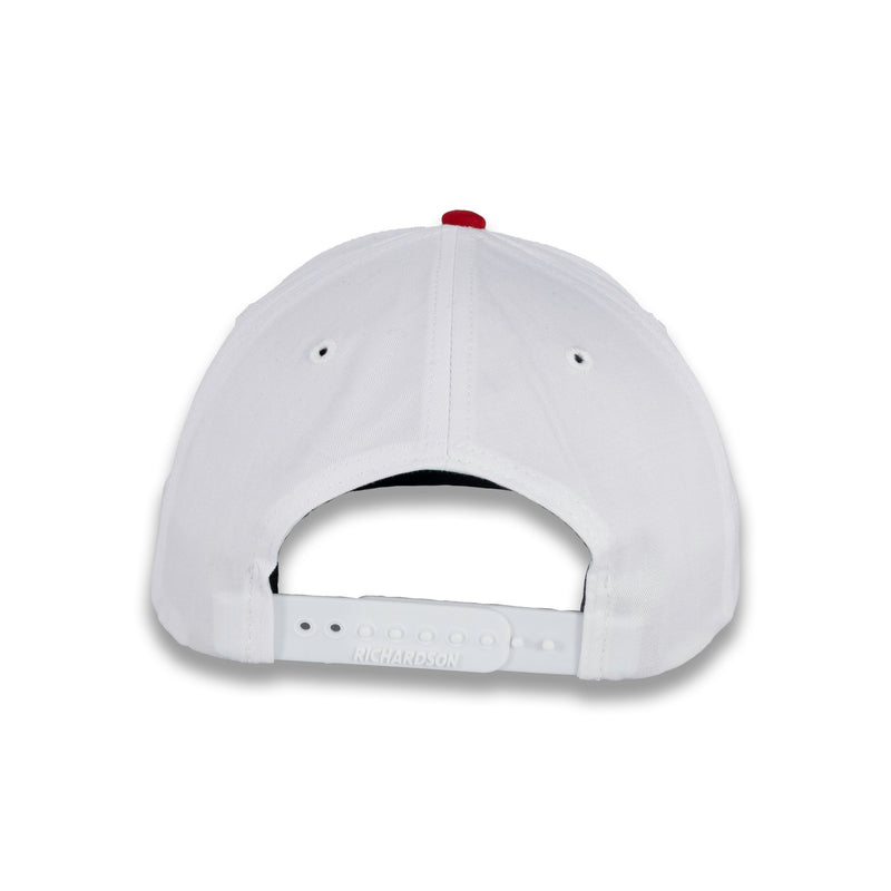 Richardson Tri-Color Twill Trucker - Black/White/Red