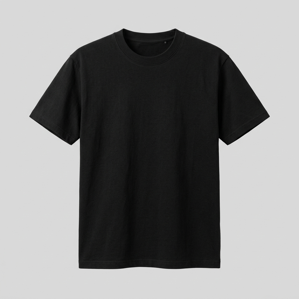Placeholder mockup - blank black t-shirt, Southcreek Trucking logo to be added
