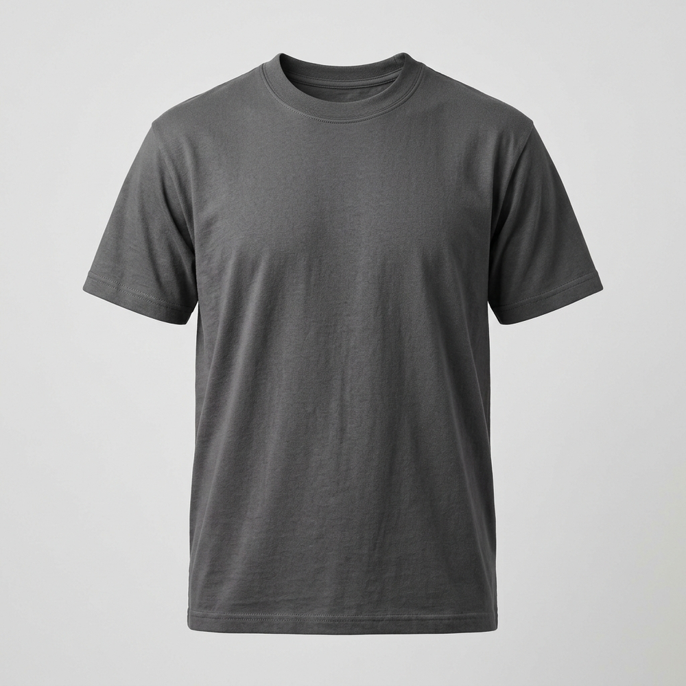 Placeholder mockup - blank charcoal t-shirt, Southcreek Construction logo to be added