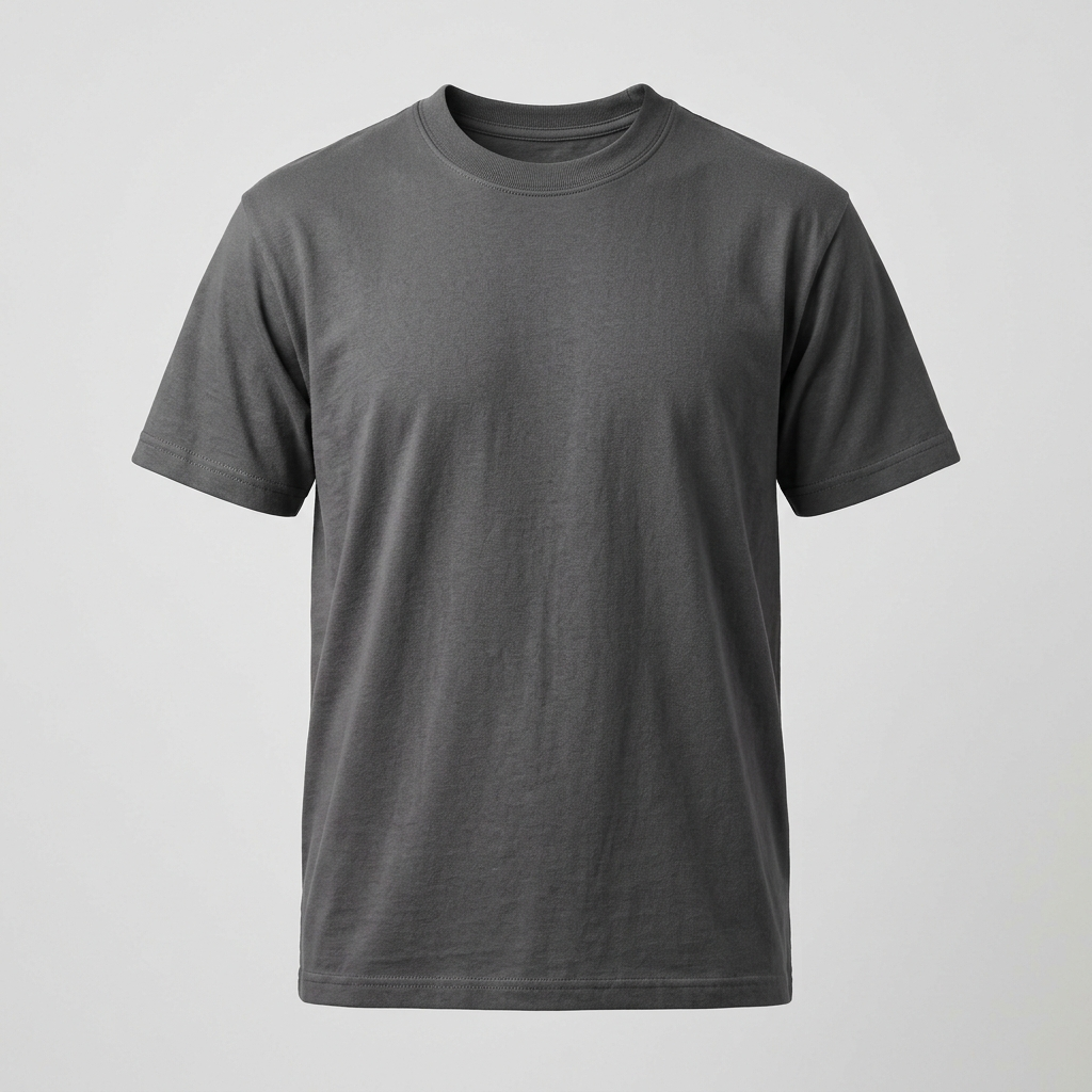 Placeholder mockup - blank charcoal t-shirt, Southcreek Construction logo to be added