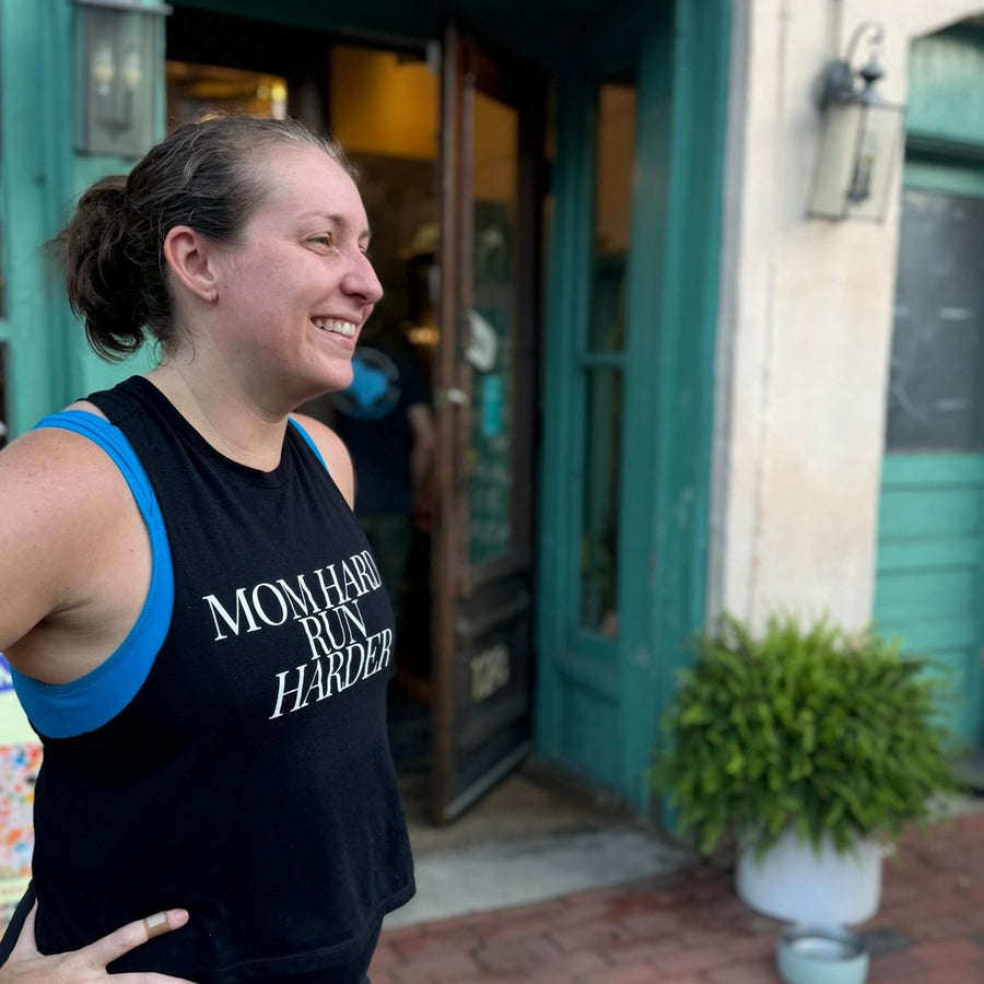 A Queen City Mother Runner after a run