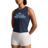 QCMR - Cropped Racerback Tank (Navy)
