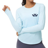 QCMR - Long Sleeve Running Top (Light Blue)