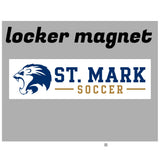 St. Mark Soccer locker magnet, included free with every training shirt