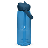 Oxford Blue Symphony Park flip straw water bottle, back