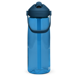 Oxford Blue Symphony Park flip straw water bottle, right side