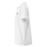 White Symphony Park premium pique polo, left side