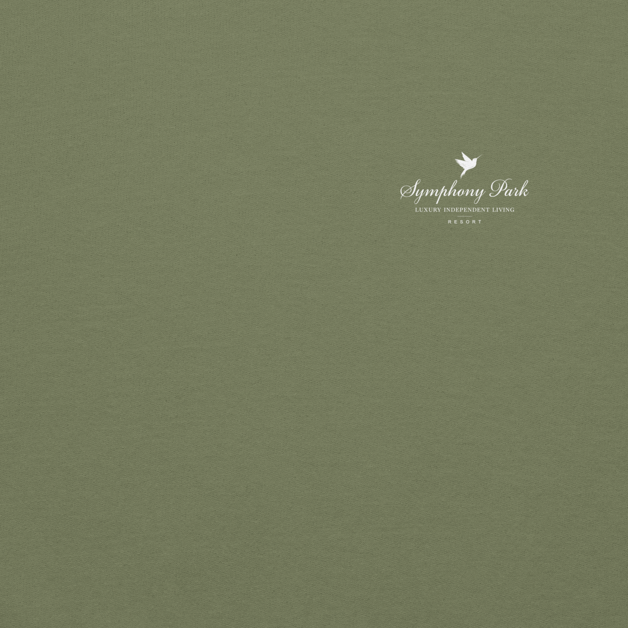 Military Green Symphony Park hoodie, front