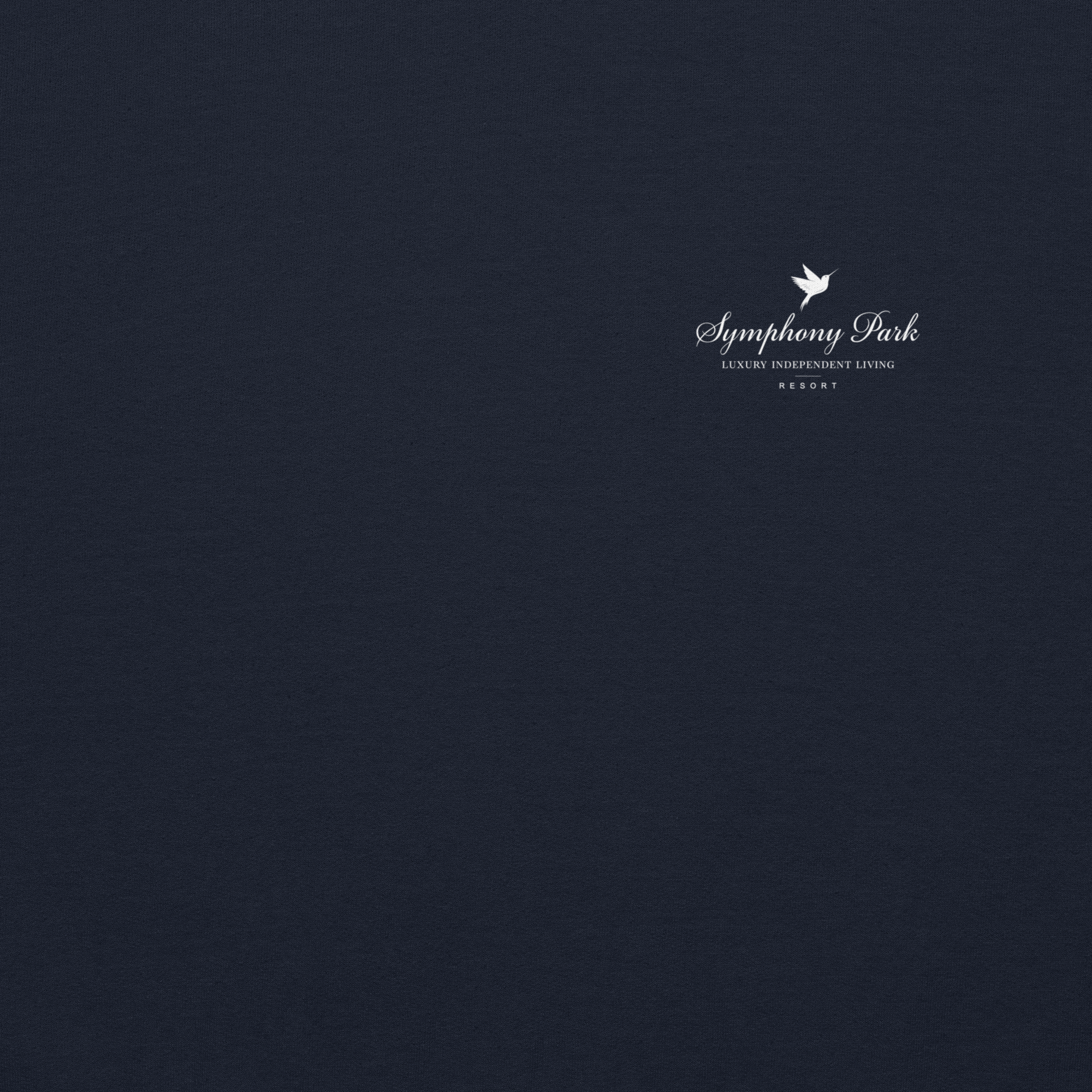 Navy Symphony Park hoodie, front