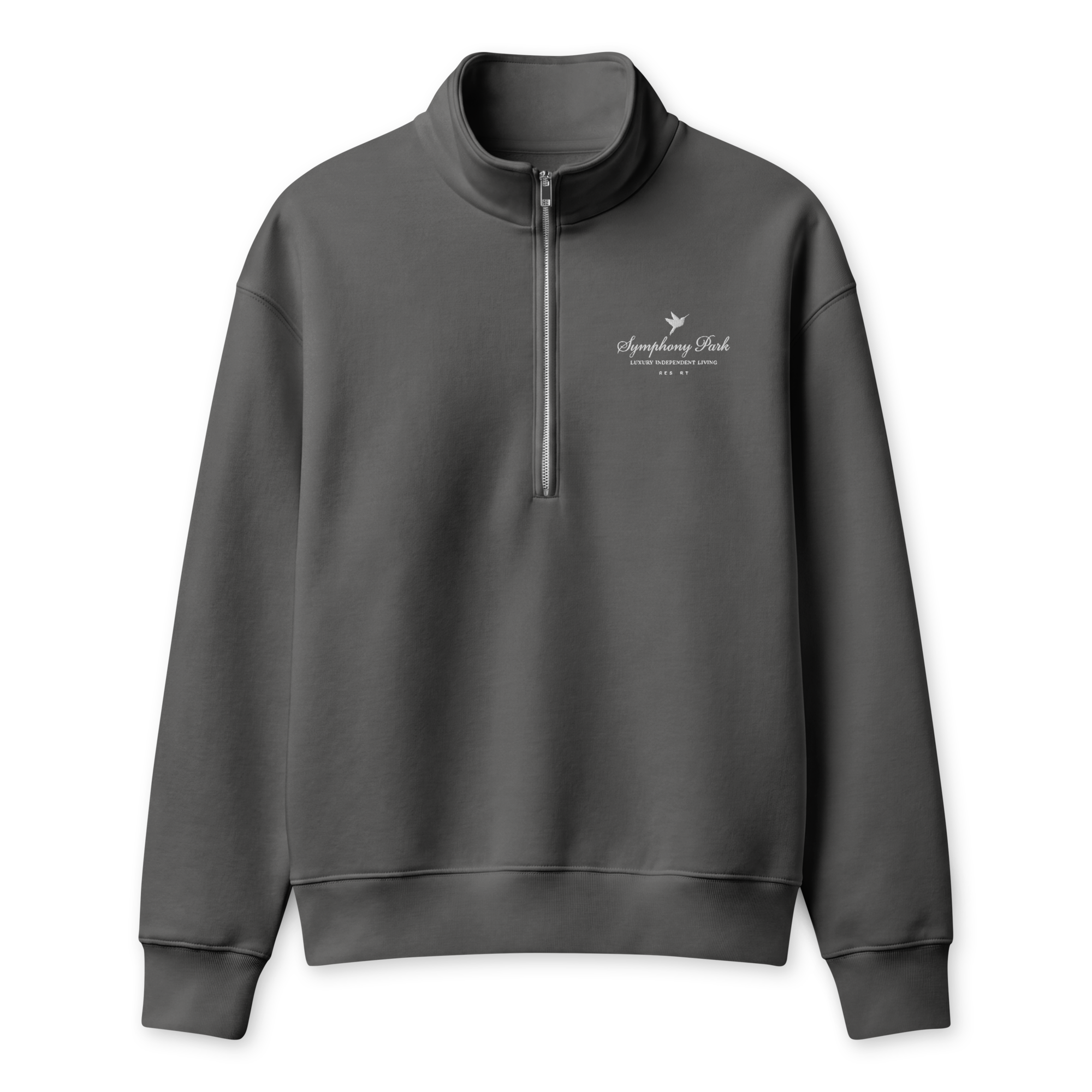 Asphalt Symphony Park mock neck half-zip, alternate view