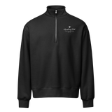 Black Symphony Park mock neck half-zip, front