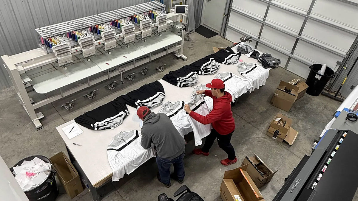 embroidery area at print shop