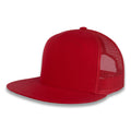 Yupoong Five-Panel Classic Mesh Trucker's Cap - Red