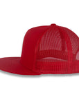 Yupoong Five-Panel Classic Mesh Trucker's Cap - Red