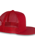 Yupoong Five-Panel Classic Mesh Trucker's Cap - Red