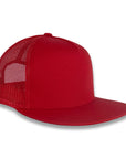 Yupoong Five-Panel Classic Mesh Trucker's Cap - Red