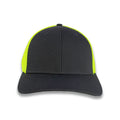 Richardson R-Flex Trucker Cap - Charcoal/Neon Yellow