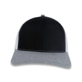 Richardson 112 Tri-Color Trucker - Black/White/Heather Gray