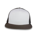 Yupoong Five-Panel Classic Mesh Trucker's Cap - Brown/White/Brown