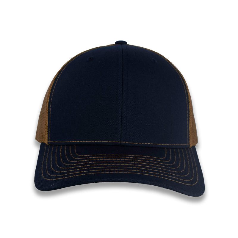 Richardson 112 Split Trucker - Navy/Carmel