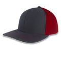 Richardson Split Twill Trucker - Charcoal/Red