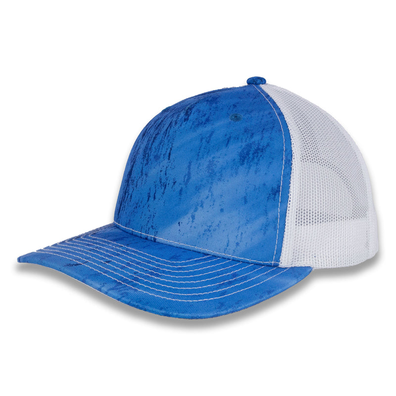 Richardson Five Panel Trucker - Realtree - Fishing LT Blue White