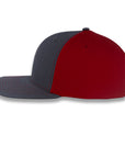 Richardson Split Twill Trucker - Charcoal/Red
