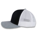 Richardson 112 Tri-Color Trucker - Black/White/Heather Gray
