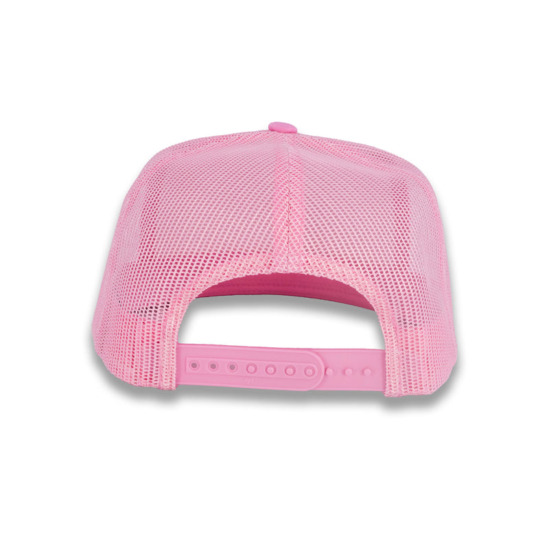 Yupoong Five-Panel Classic Mesh Trucker's Cap - Pink