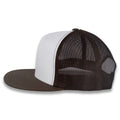 Yupoong Five-Panel Classic Mesh Trucker's Cap - Brown/White/Brown