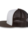 Yupoong Five-Panel Classic Mesh Trucker's Cap - Brown/White/Brown