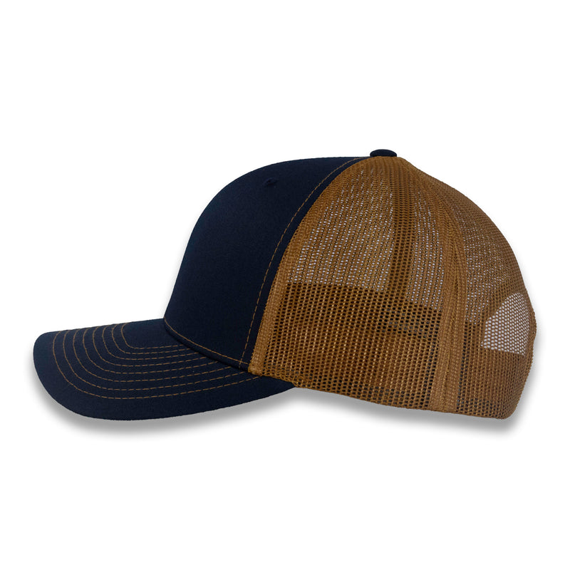 Richardson 112 Split Trucker - Navy/Carmel
