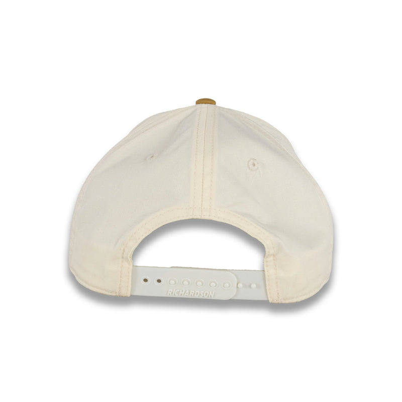 Richardson Tri-Color Twill Trucker - Heather Gray/Birch/Amber Gold