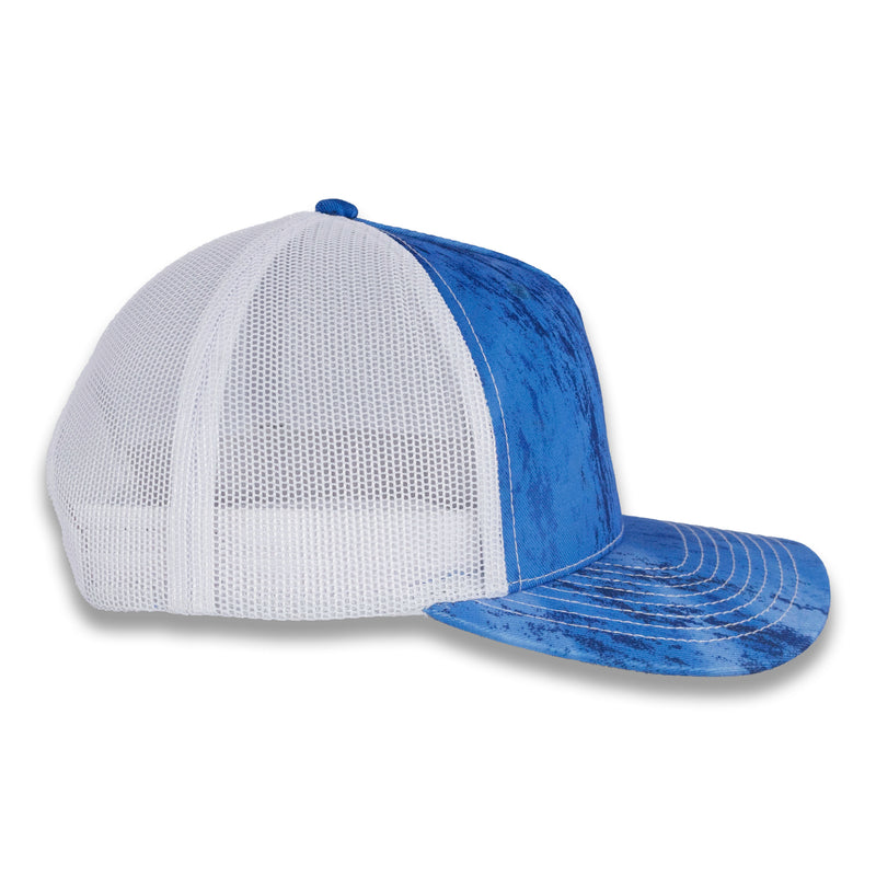 Richardson Five Panel Trucker - Realtree - Fishing LT Blue White