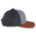 Richardson Tri-Color Twill Trucker -Heather Gray/Charcoal/Dark Orange