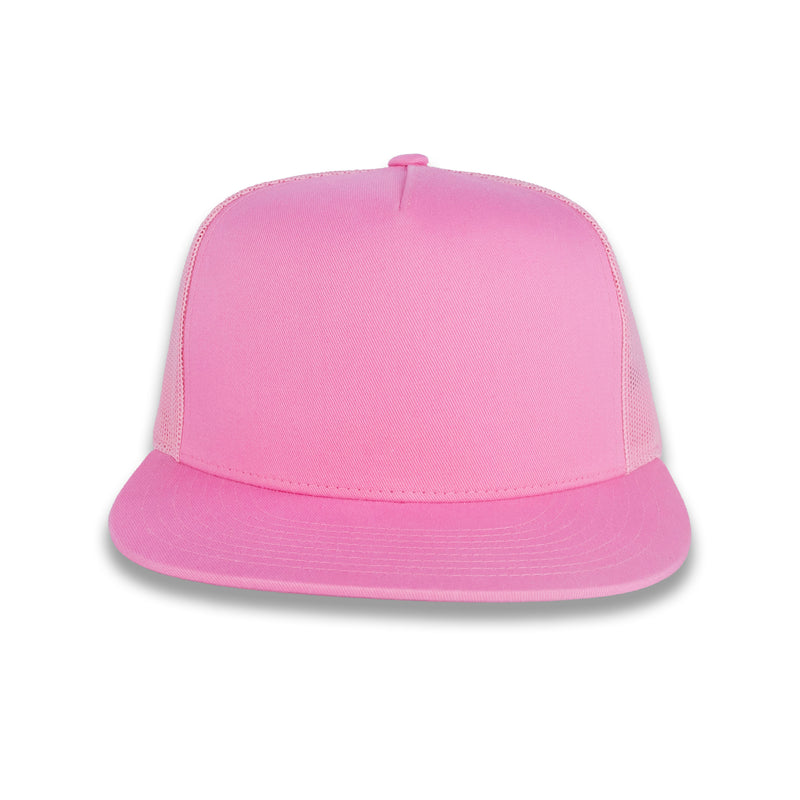 Yupoong Five-Panel Classic Mesh Trucker's Cap - Pink