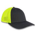Richardson R-Flex Trucker Cap - Charcoal/Neon Yellow
