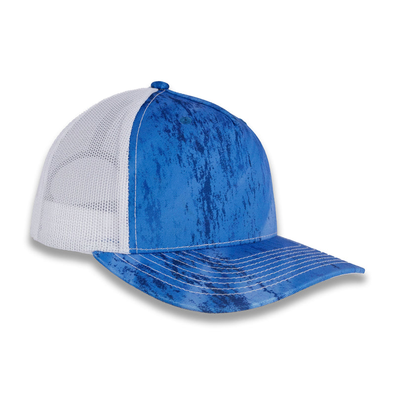 Richardson Five Panel Trucker - Realtree - Fishing LT Blue White