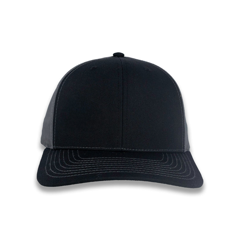 Richardson Split Twill Trucker - Black/Charcoal