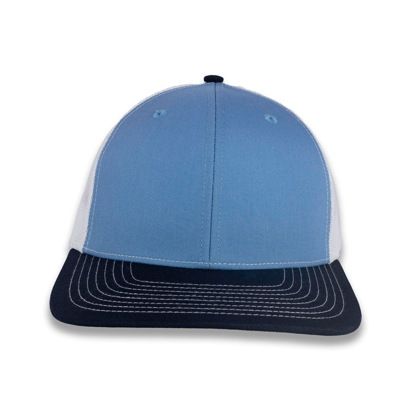 Richardson 112 Tri-Color Trucker - Columbia Blue/White/Navy
