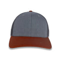 Richardson 112 Tri-Color Trucker - Heather Gray/Charcoal/Dark Orange