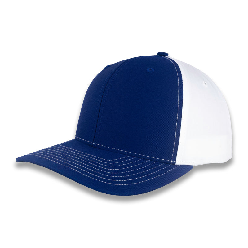 Richardson Split Twill Trucker - Royal/White