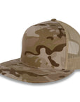 Yupoong Five-Panel Classic Mesh Trucker's Cap - Multicam Arid/Tan