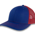 Richardson 112 Split Trucker - Royal/Red