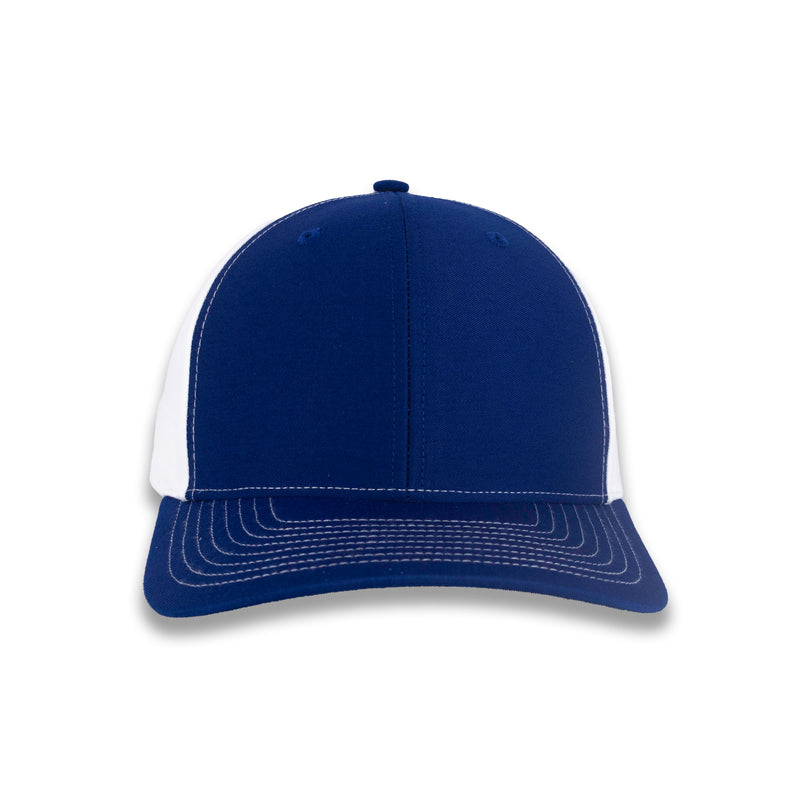 Richardson Split Twill Trucker - Royal/White