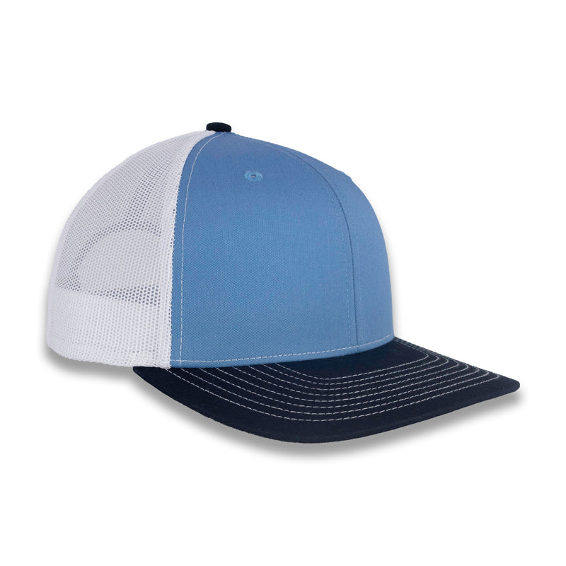 Richardson 112 Tri-Color Trucker - Columbia Blue/White/Navy