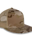 Yupoong Five-Panel Classic Mesh Trucker's Cap - Multicam Arid/Tan