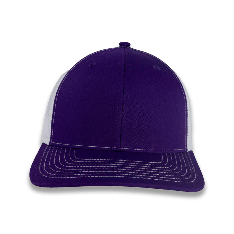 Richardson 112 Split Trucker - Purple/White