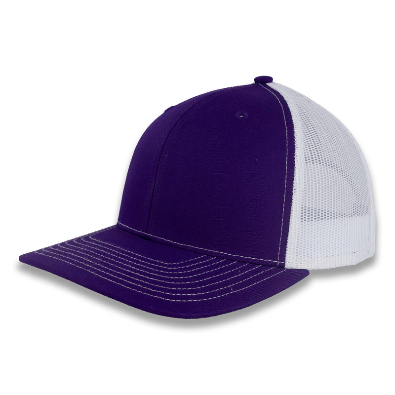 Richardson 112 Split Trucker - Purple/White